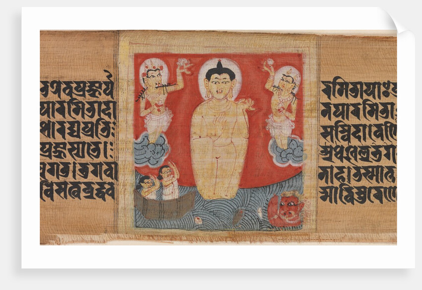Buddha Giving Safety to Mariners, Leaf from…, ca. 1090 by Unknown