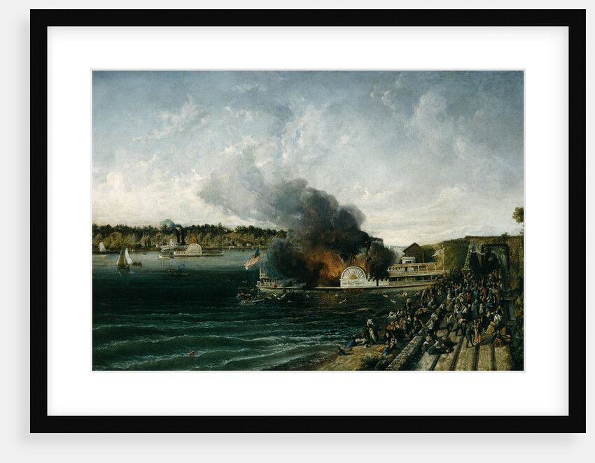 Burning of the Sidewheeler Henry Clay, ca. 1854-60 by Unknown