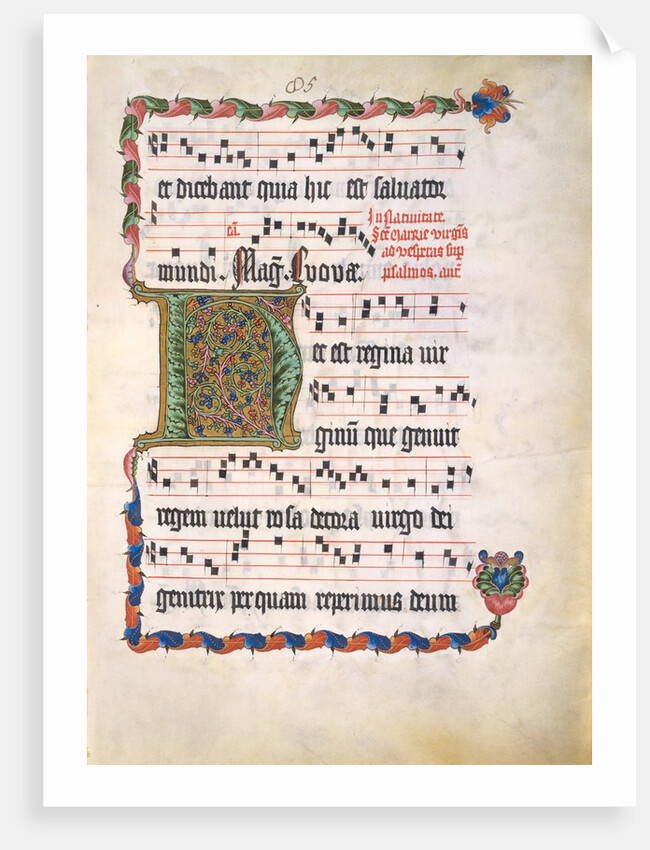 Manuscript Leaf with Initial H, from an Antiphonary, second quarter 15th century by Unknown