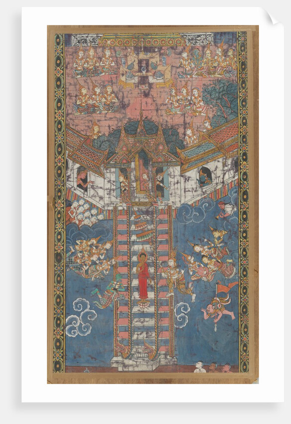 The Buddha Descending from Trayastrimsa Heaven at Sankissa, 19th century by Unknown