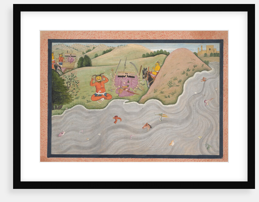 The Demon Marichi Tries to Dissuade Ravana… from a dispersed Ramayana series, ca. 1780 by Unknown