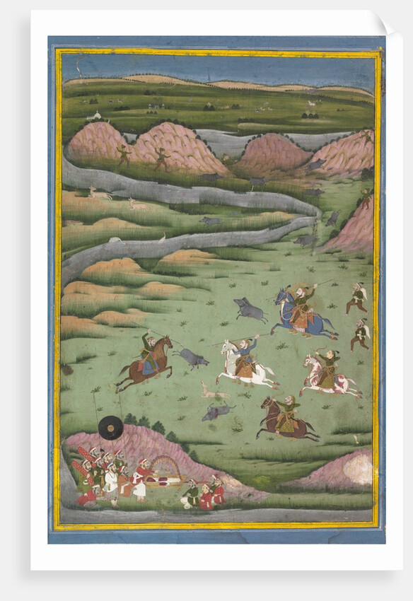 Maharana Amar Singh II or Sangram Singh Hunting Wild Boar, 19th century by Unknown