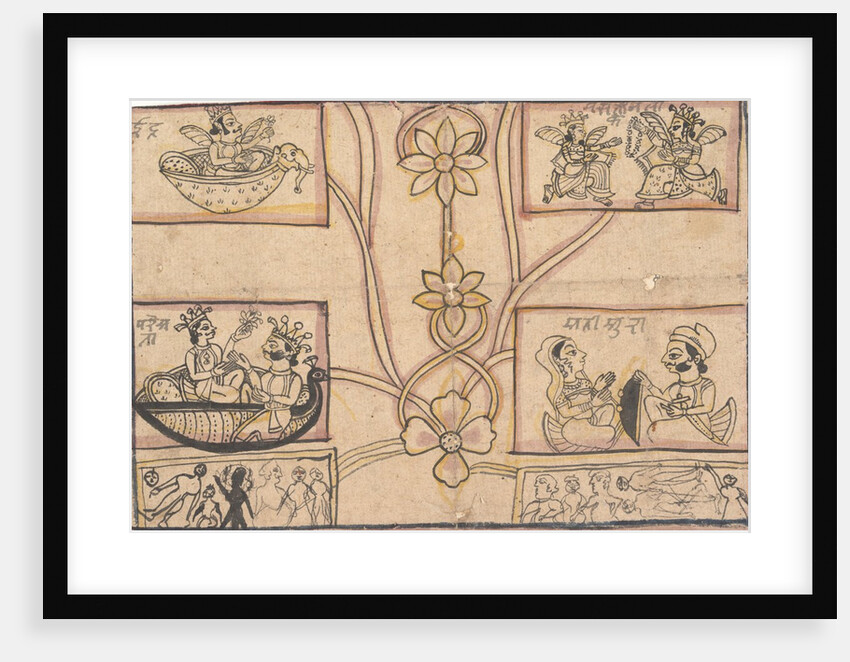 Horoscope with Floral Drawings, 1850 by Unknown