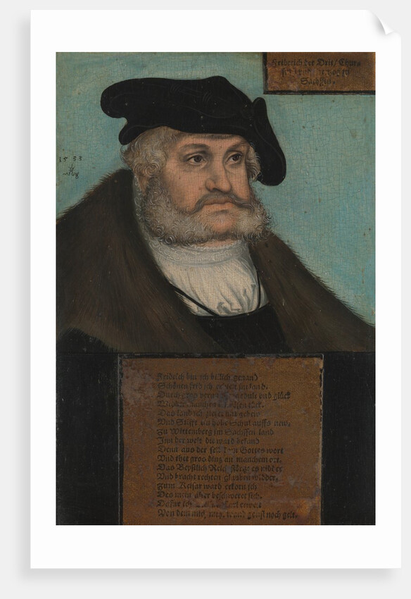 Friedrich III, the Wise, Elector of Saxony, 1533 by Lucas Cranach the Elder