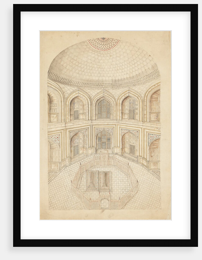 Interior of the Taj Mahal Mausoleum, early 19th century by Unknown