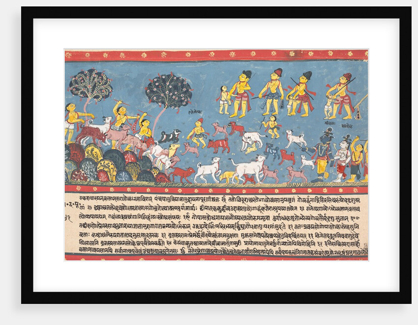 Krishna, Balarama, and the Cowherders… from a Dispersed Bhagavata Purana…, 1800-1825 by Unknown