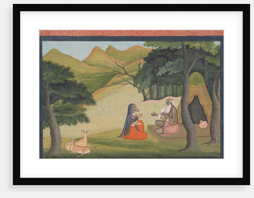 Queen Choladevi Before the Hermit-Sage Angiras… from a Dispersed Vrataraja…, ca. 1790 by Unknown