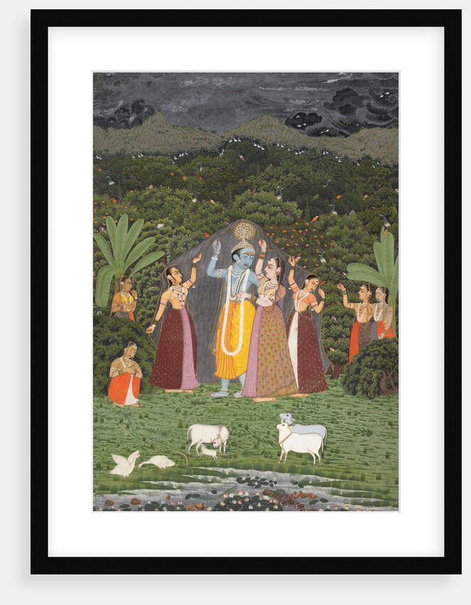 Krishna and the Gopis Take Shelter from the Rain, 1760 by Unknown
