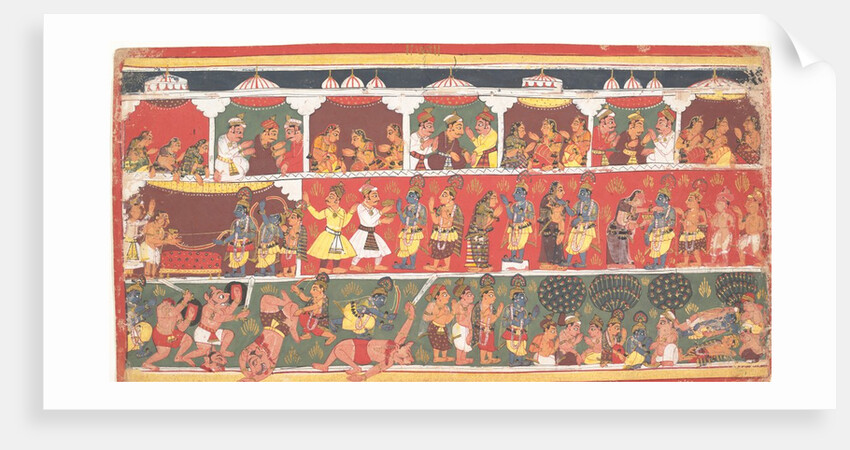 Encounters in Mathura: Page from a Dispersed Bhagavata Purana…, ca. 1700 by Unknown