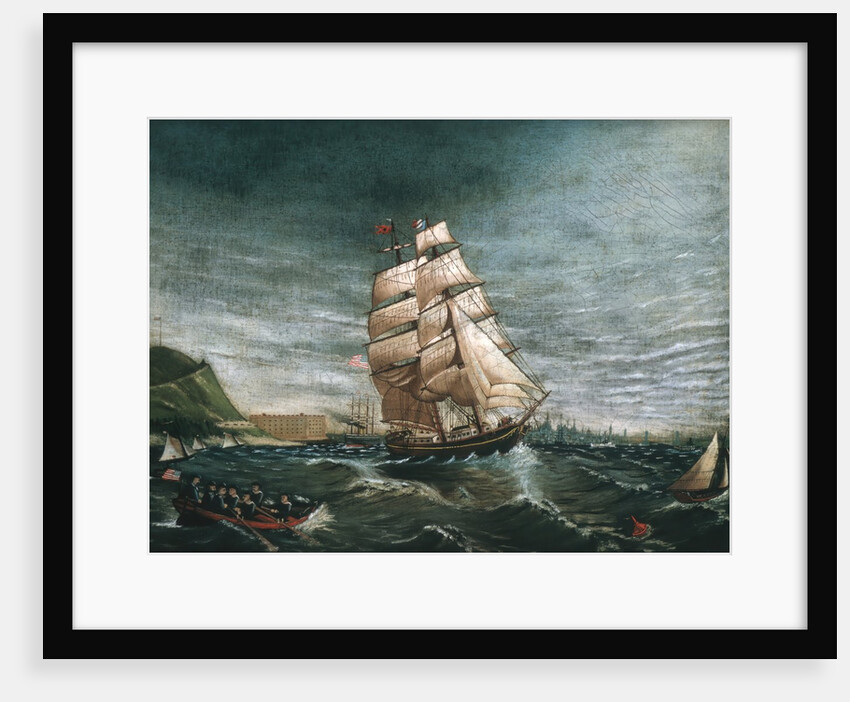 Ship in New York Harbor, ca. 1890 by Unknown