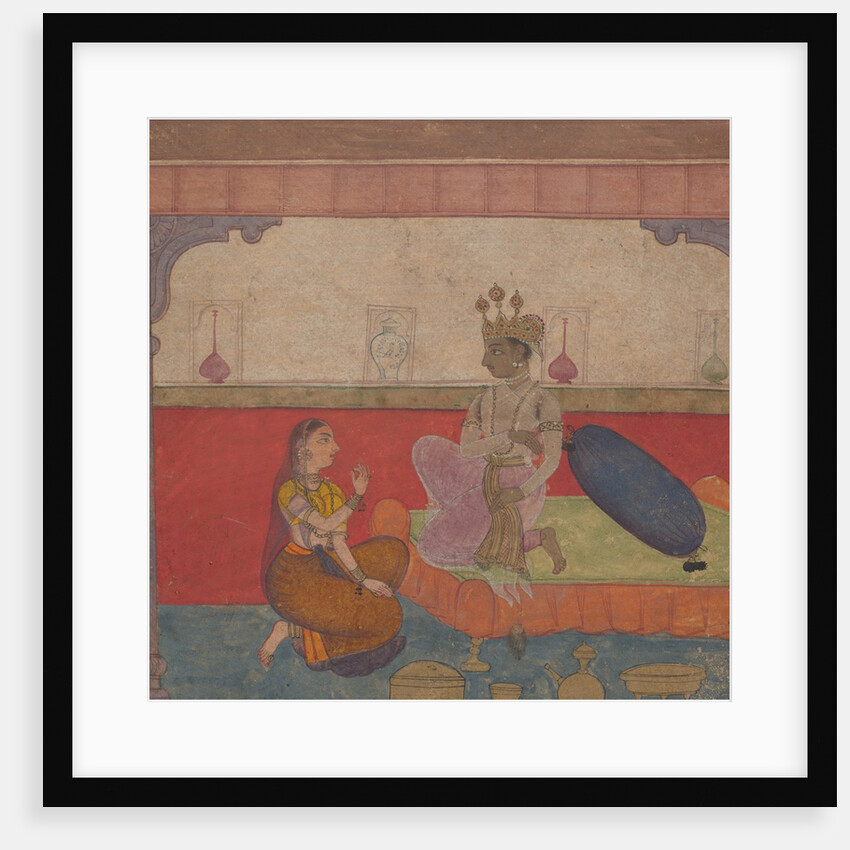 Radha Speaks to Krishna: Page from the Boston Rasikapriya, ca. 1610 by Unknown