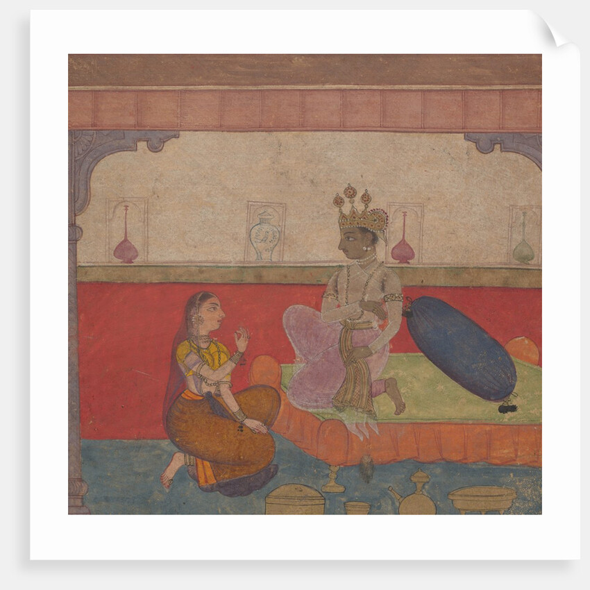 Radha Speaks to Krishna: Page from the Boston Rasikapriya, ca. 1610 by Unknown
