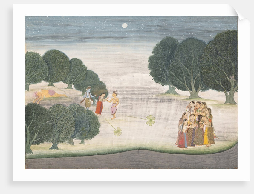 The Death of the Giant Shankachura: Page from a Dispersed Bhagavata Purana…1680-90 by Unknown