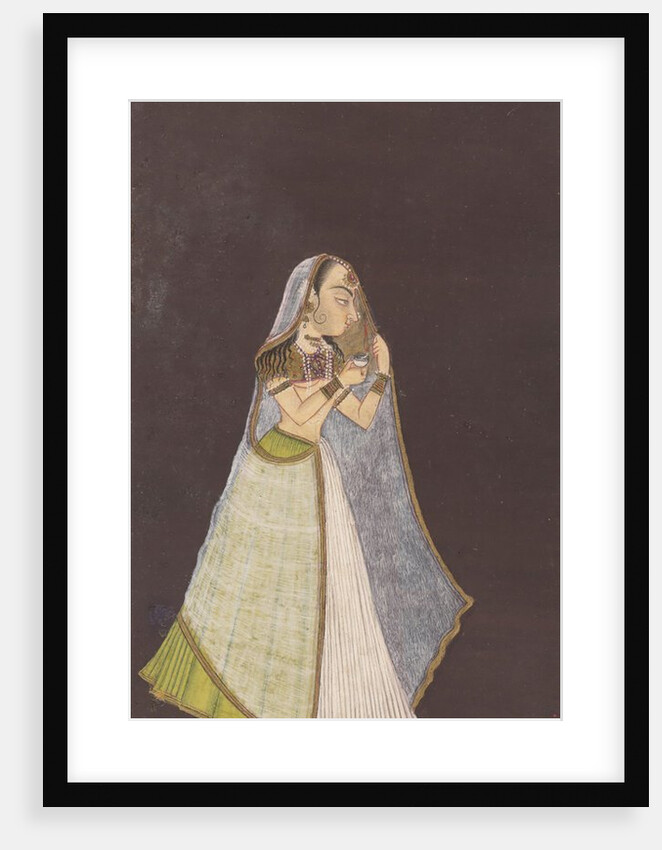 A Lady Walking at Night Holding an Oil Lamp, ca. 1725 by Unknown