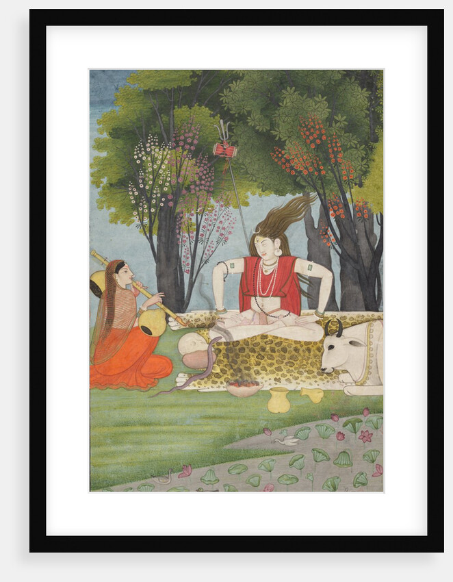 Shiva enraged by Parvati's interruption of his meditation, early 19th century by Unknown