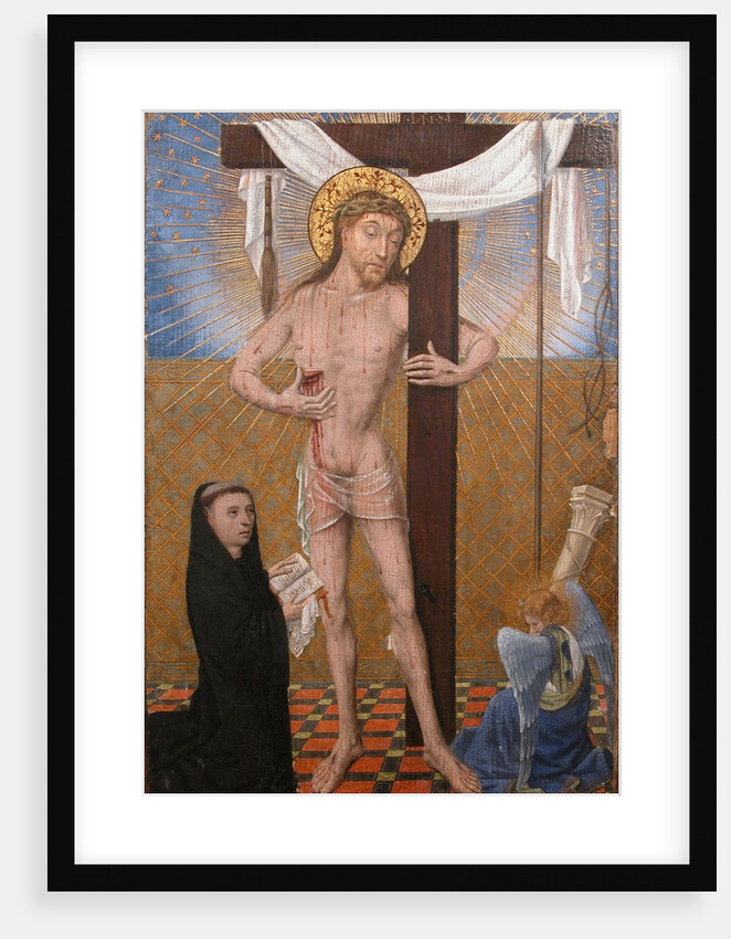 Man of Sorrows with Kneeling Donor, fourth quarter 15th century with modern additons by Unknown