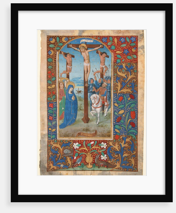 Manuscript Leaf with the Crucifixion, from a Book of Hours, last quarter 15th century by Unknown