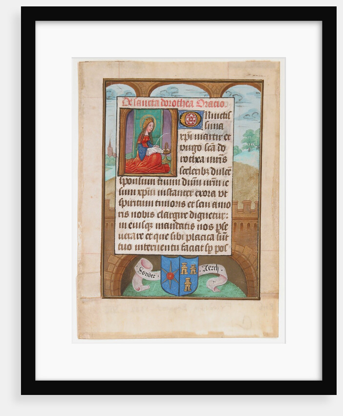 Manuscript Leaf wtih Saint Dorothy, from a Book of Hours, ca. 1500 by Unknown