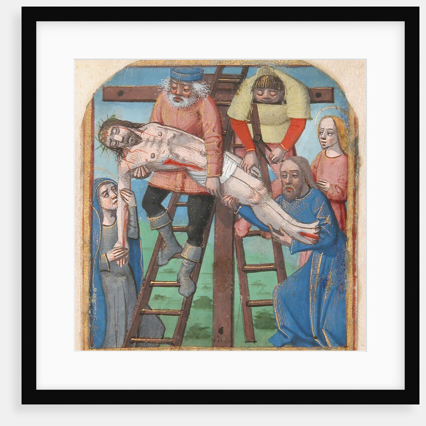 Manuscript Illumination with the Descent from the Cross, from a Book of Hours, late 15th century by Unknown