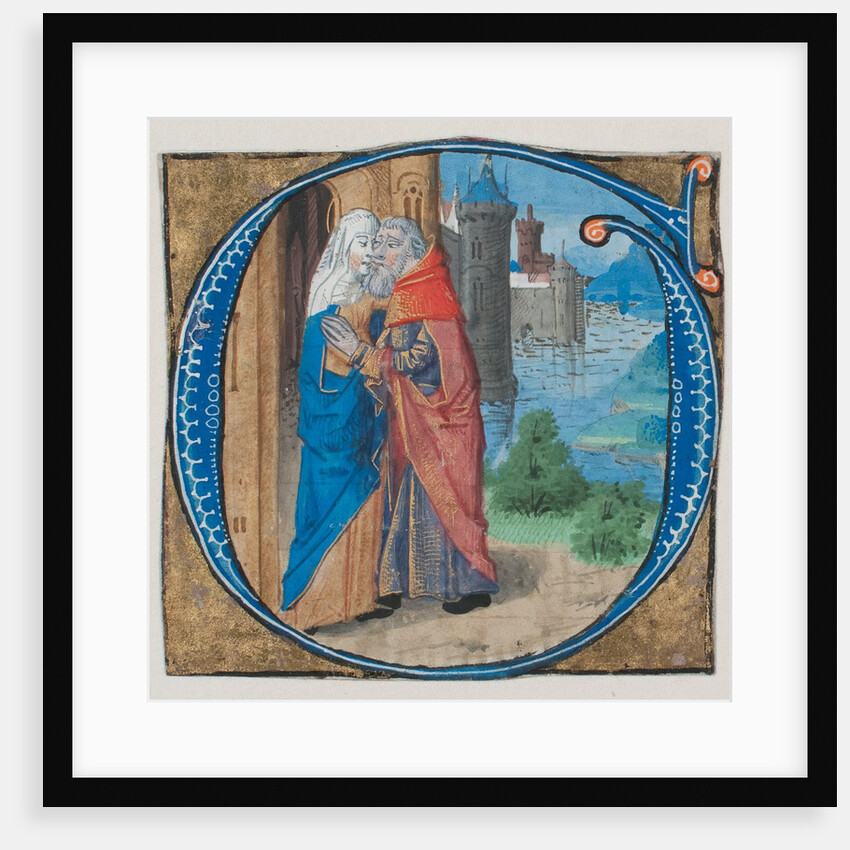 Manuscript Illumination with Joachim and Anna in an Initial G with Joachim and Anna…, 15th century by Unknown