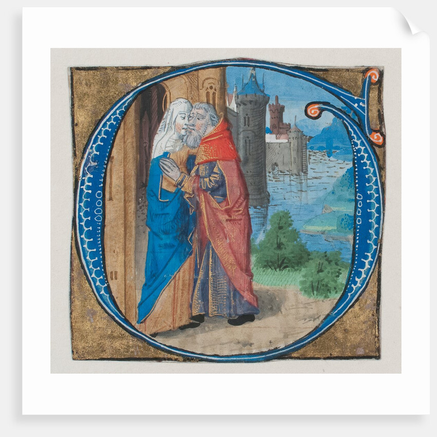 Manuscript Illumination with Joachim and Anna in an Initial G with Joachim and Anna…, 15th century by Unknown