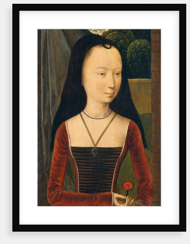 Young Woman with a Pink, ca. 1485-90 by Hans Memling