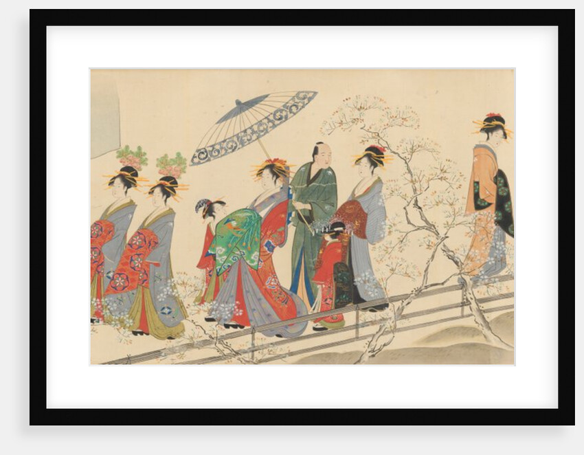 Three Gods of Good Fortune Visit the Yoshiwara…, early 19th century by Hosoda Eishi