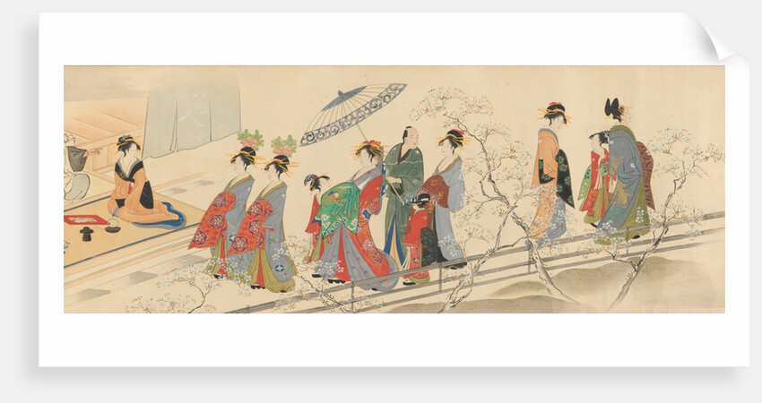 Three Gods of Good Fortune Visit the Yoshiwara…, early 19th century by Hosoda Eishi