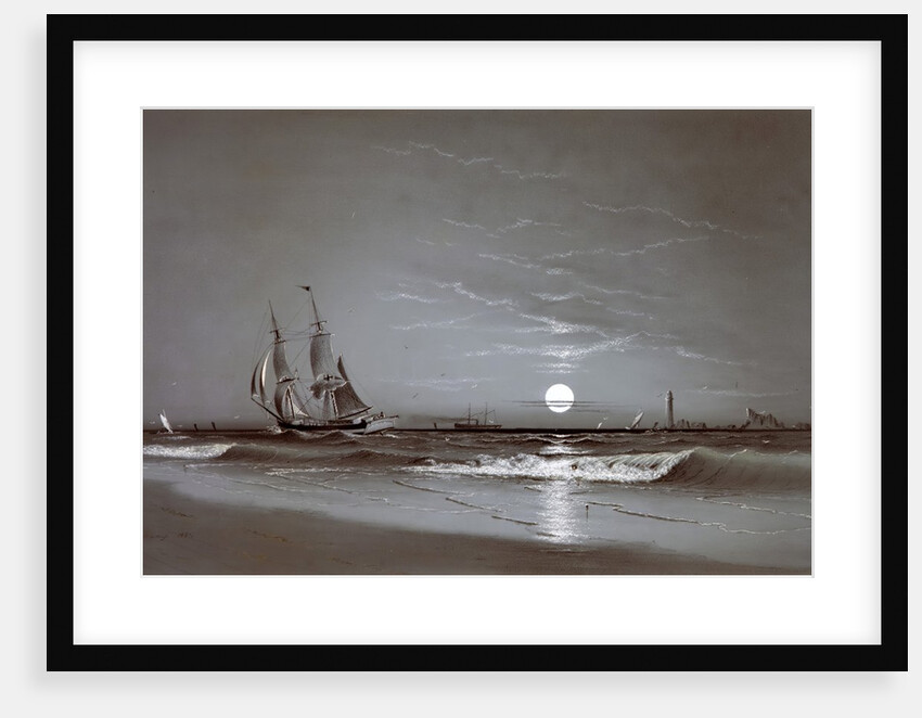 Entrance to Harbor?Moonlight, 1881 by David Johnson Kennedy