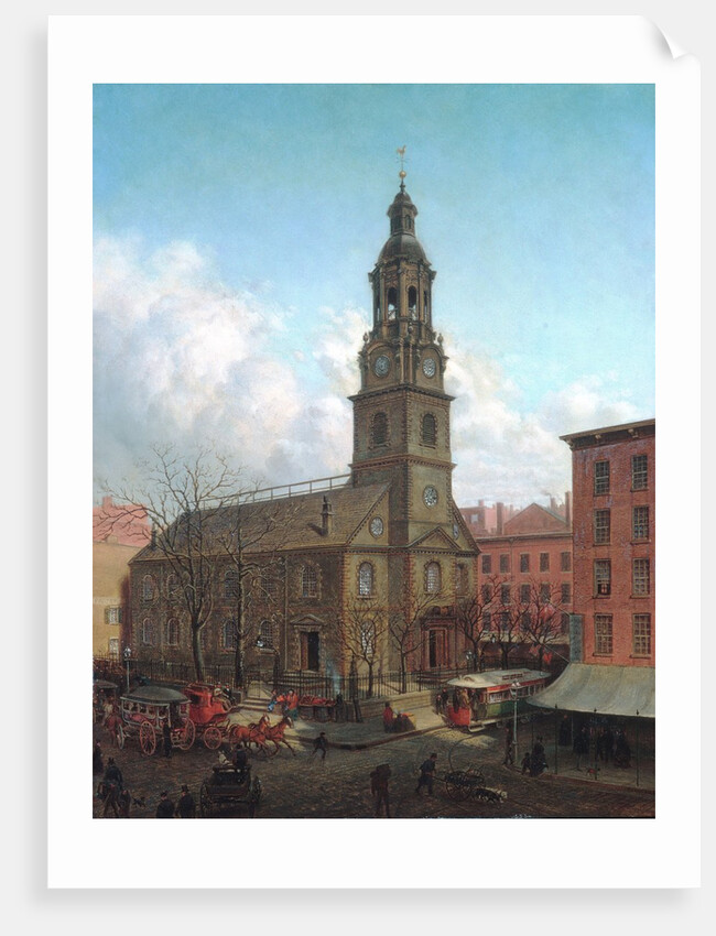 The North Dutch Church, Fulton and William Streets, New York, 1869 by Edward Lamson Henry