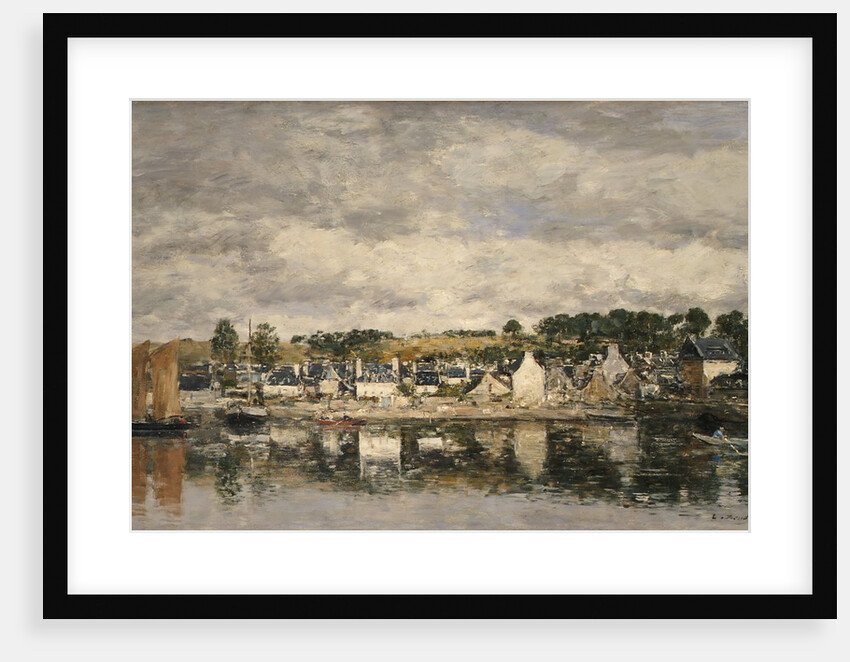 Village by a River, probably 1867 by Eugene Louis Boudin