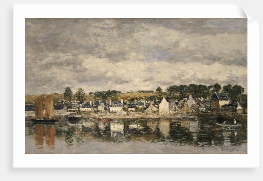 Village by a River, probably 1867 by Eugene Louis Boudin
