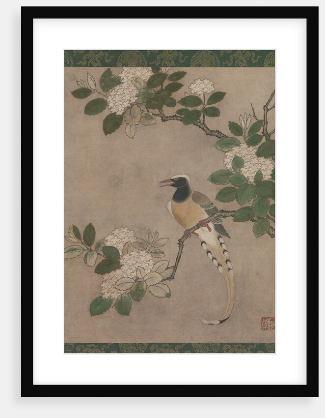 Magpie on Viburnum Branch, early 16th century by Genga