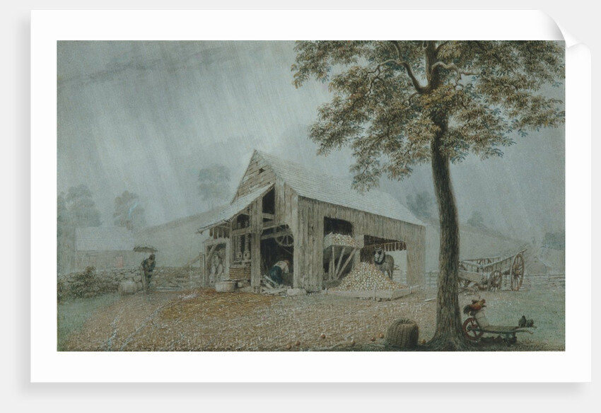 Rainstorm?Cider Mill at Redding, Connecticut, ca. 1840 by George Harvey