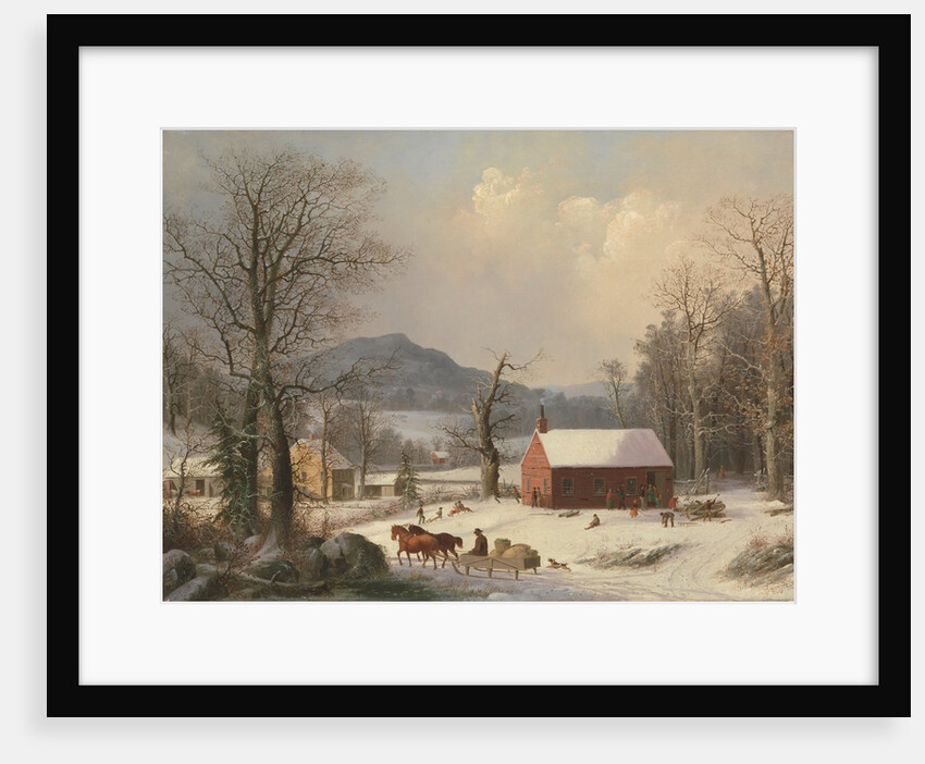 Red School House, 1858 by George Henry Durrie