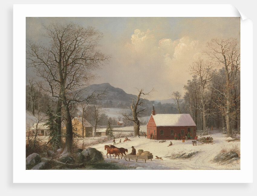 Red School House, 1858 by George Henry Durrie
