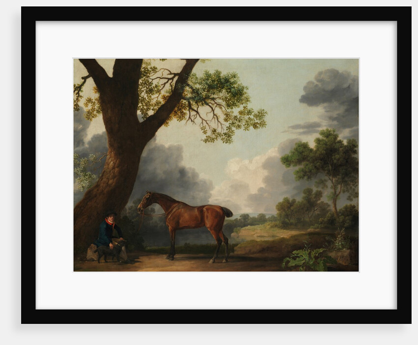 The Third Duke of Dorset's Hunter with a Groom and a Dog, 1768 by George Stubbs