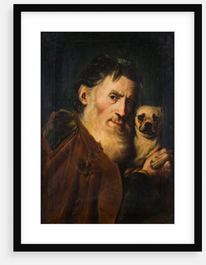 An Old Man with a Dog, 1740s by Giacomo Ceruti