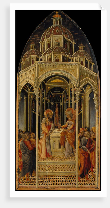 The Annunciation to Zacharias; The Angel of the Annunciation, ca. 1455-60 by Giovanni di Paolo