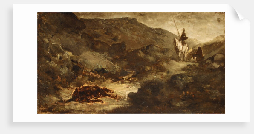 Don Quixote and the Dead Mule, after 1864 by Honore Daumier