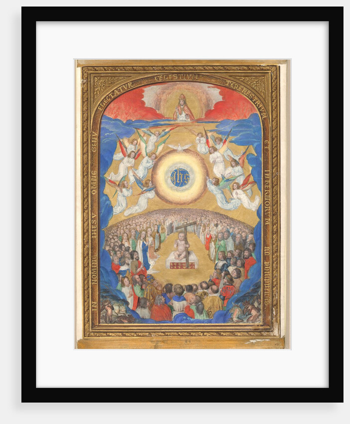 Manuscript Leaf with Adoration of the Holy Name, from a Book of Hours, after 1530 by Simon Bening (influence of)