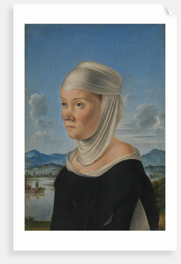 Portrait of a Woman, Possibly a Nun of San Secondo; Scene in Grisaille, ca. 1485-95 by Jacometto Veneziano