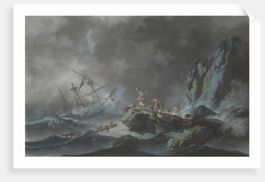 A Shipwreck in a Storm, 1782 by Jean-Baptiste Pillement