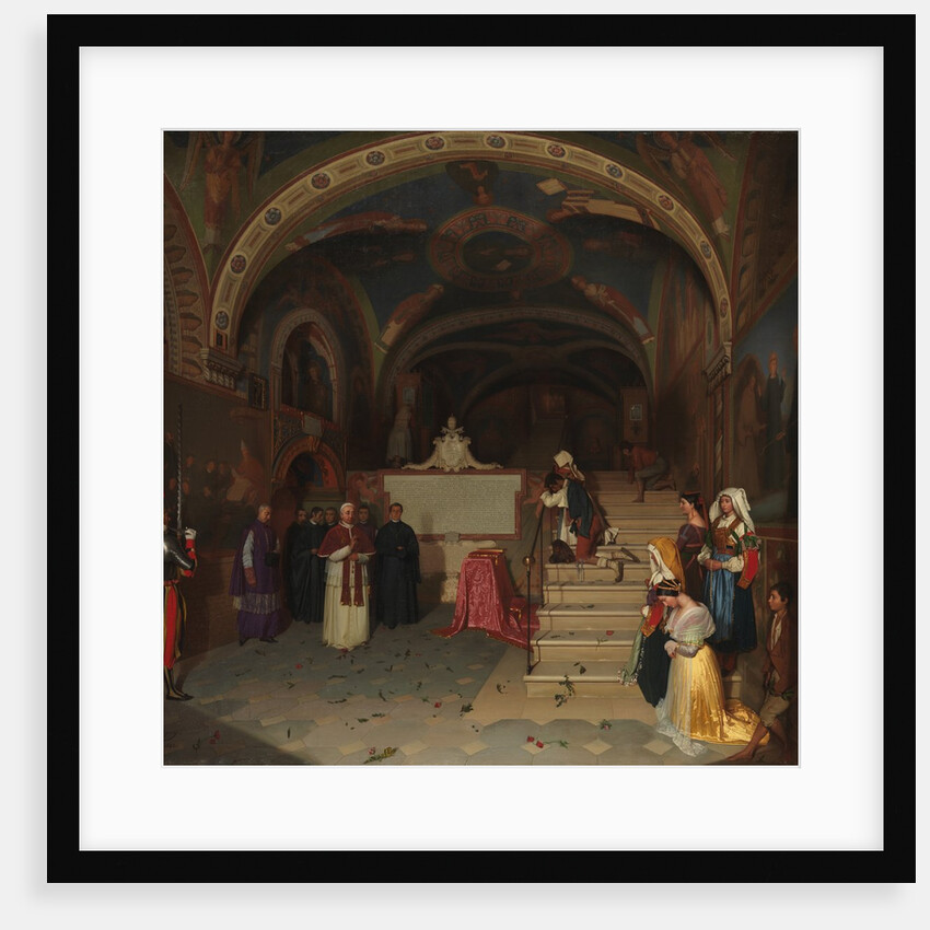 Pope Gregory XVI Visiting the Church of San Benedetto at Subiaco, 1843 by Jean-François Montessuy