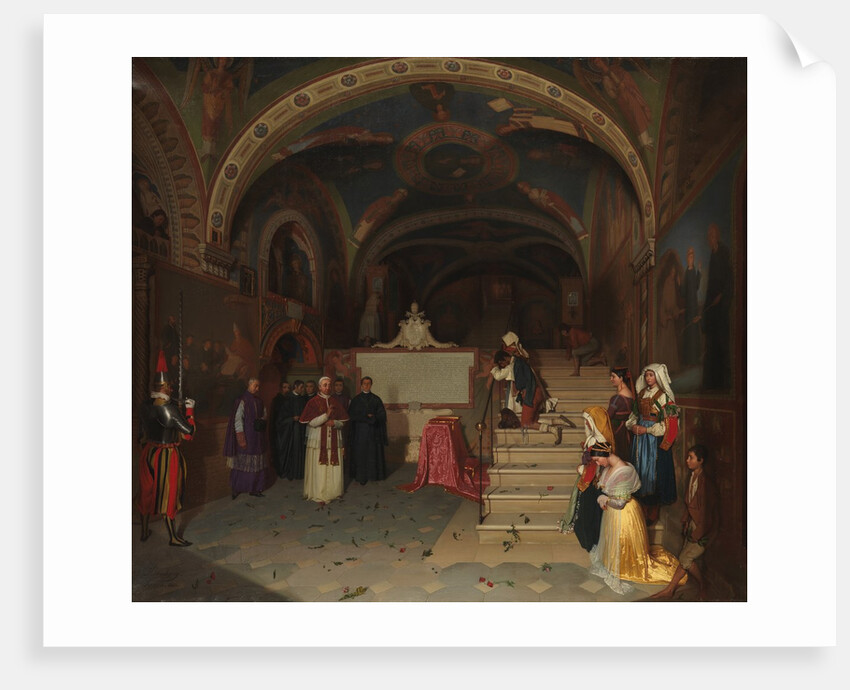 Pope Gregory XVI Visiting the Church of San Benedetto at Subiaco, 1843 by Jean-François Montessuy