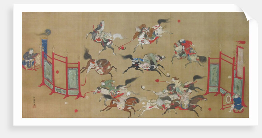 Tartars Playing Polo, early 18th century by Kano Eisen'in Furunobu