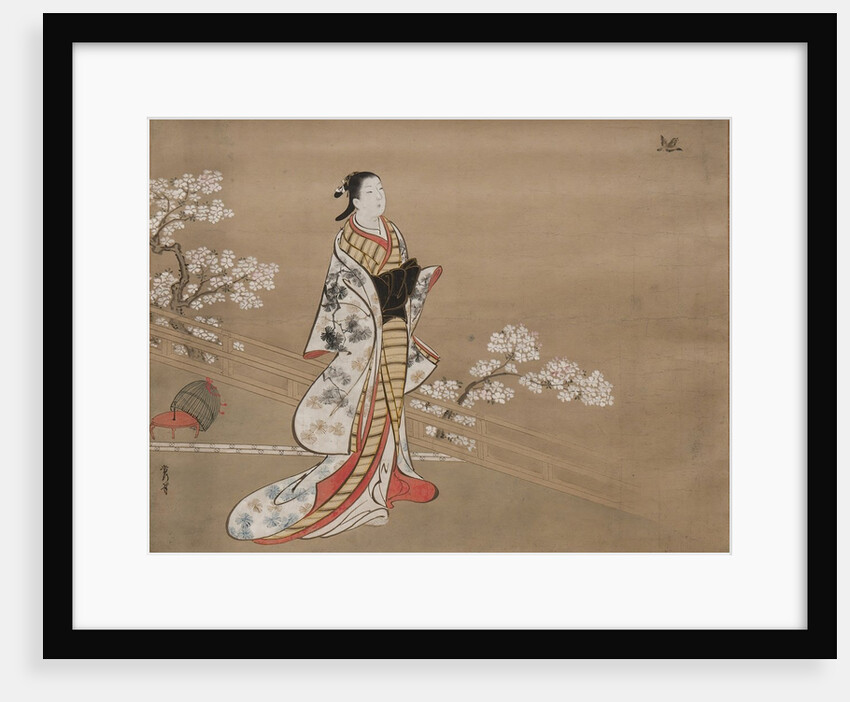 Parody of Murasaki, from 'Lavender', chapter 5 of the Tale of Genji, 18th century by Kawamata Tsuneyuki