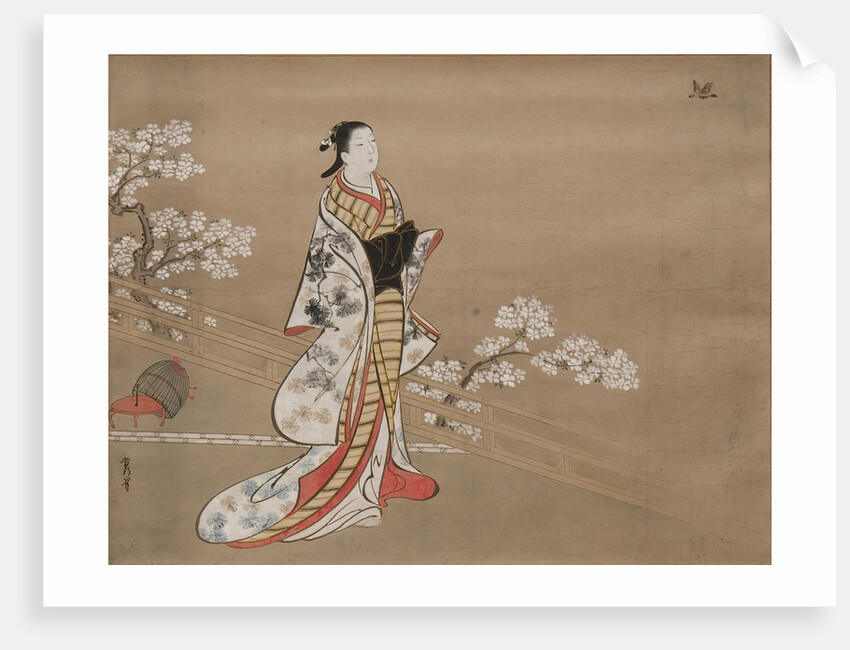 Parody of Murasaki, from 'Lavender', chapter 5 of the Tale of Genji, 18th century by Kawamata Tsuneyuki