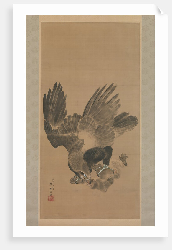 Eagle Attacking a Monkey, 1885 by Kawanabe Kyosai