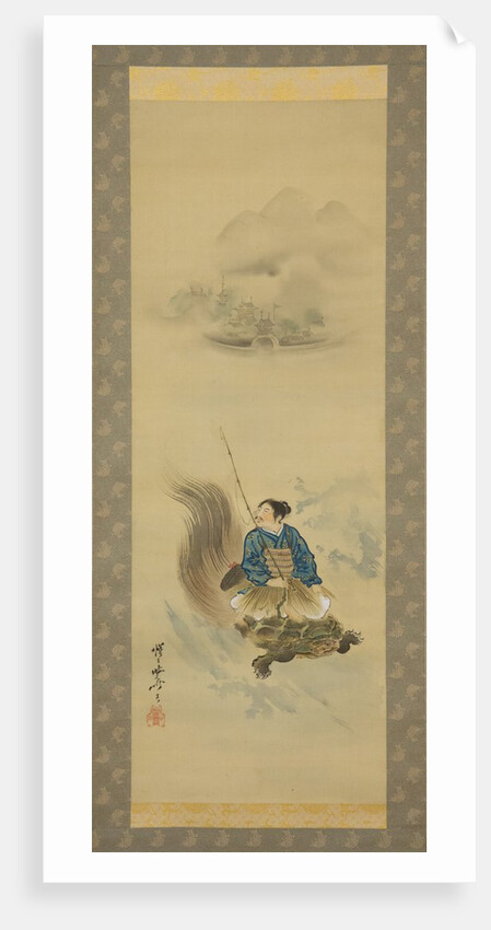 Urashima Taro Riding on a Tortoise, after 1888 by Kawanabe Kyosai